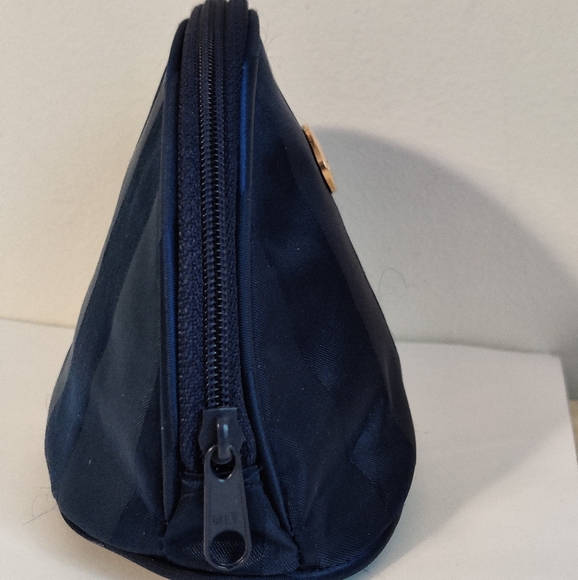 New Vintage Dior Blue Satin Cosmetic Makeup Bag - Picture 4 of 9